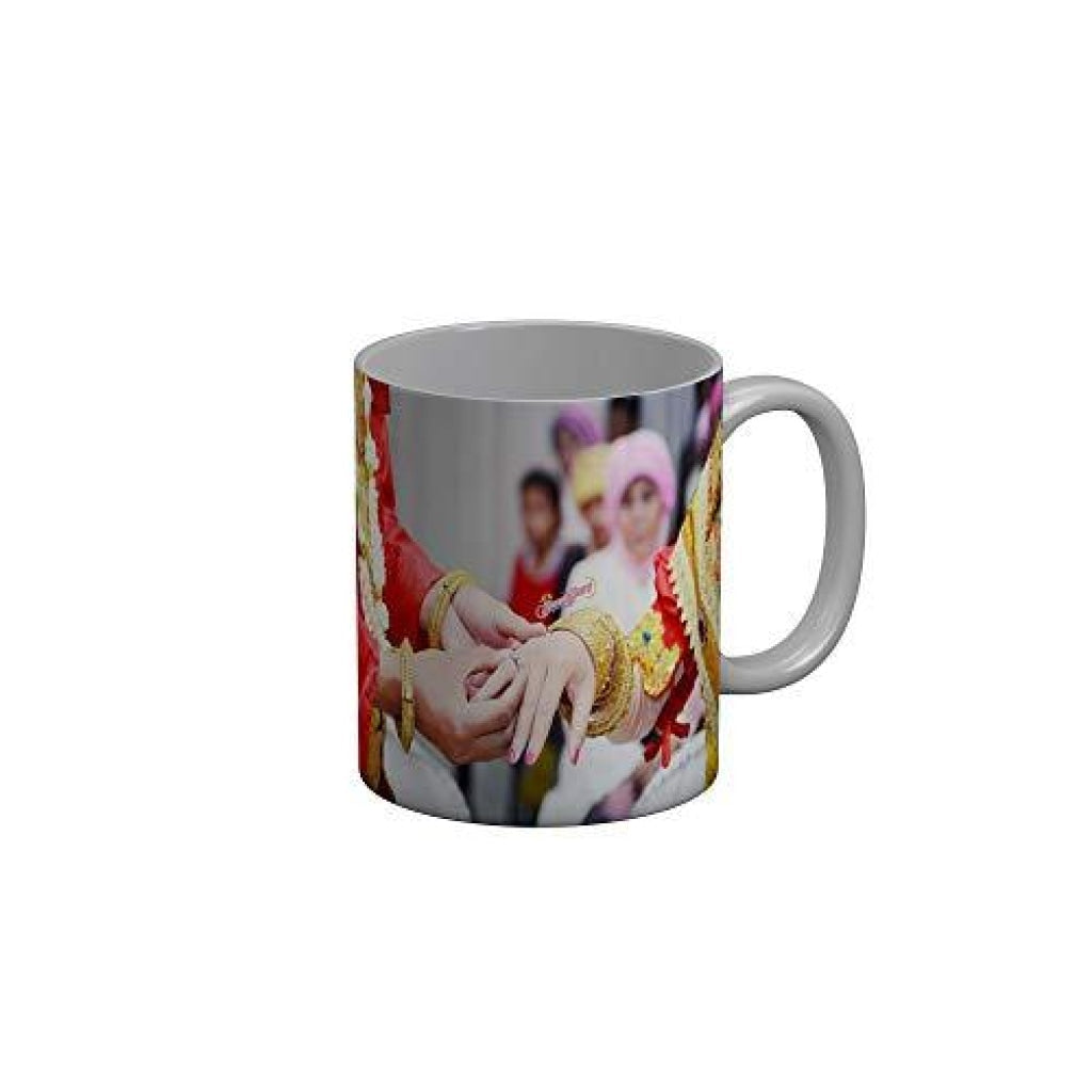 Funkydecors Happy Anniversary Ceramic Mug 350 Ml Multicolor Mugs