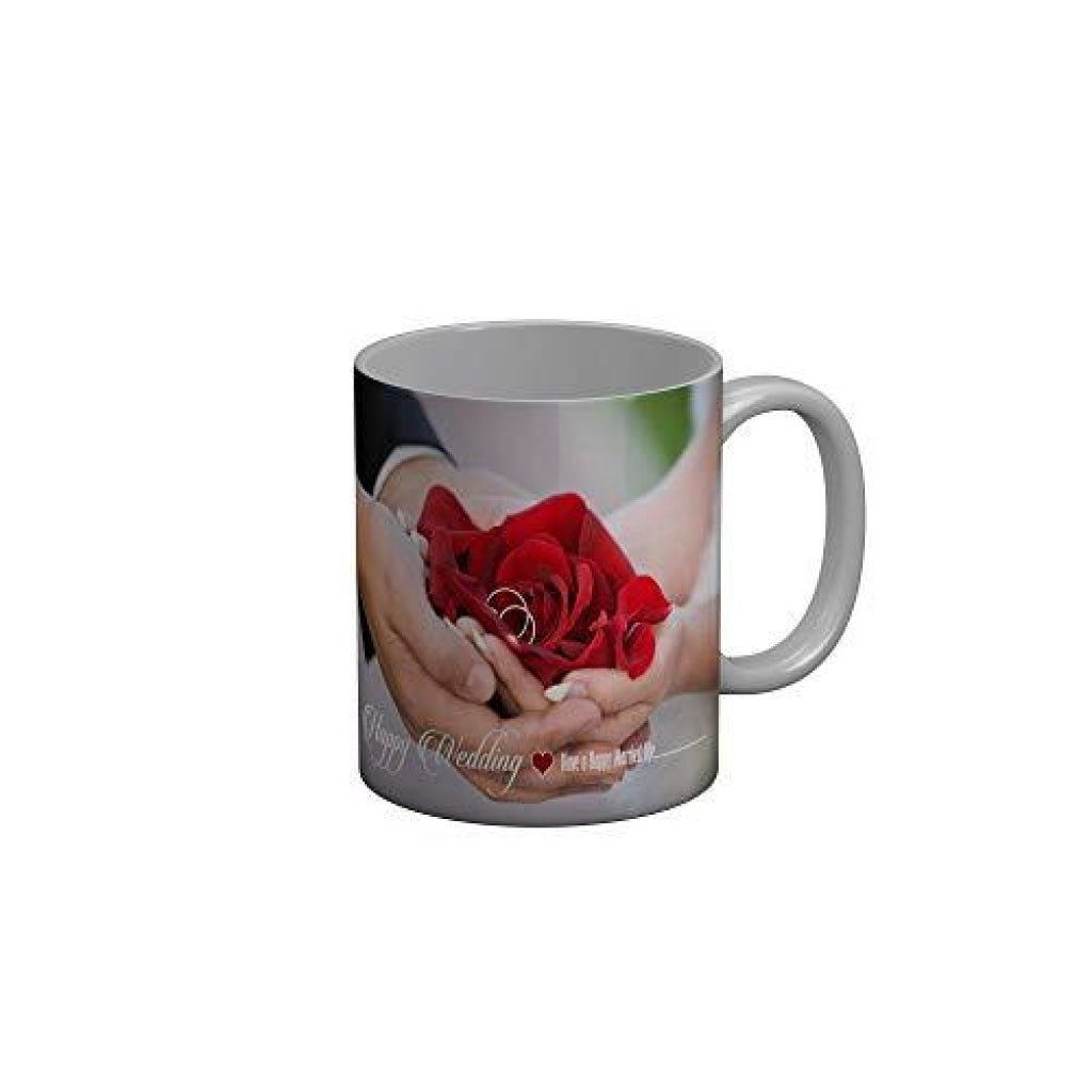 Funkydecors Happy Anniversary Ceramic Mug 350 Ml Multicolor Mugs