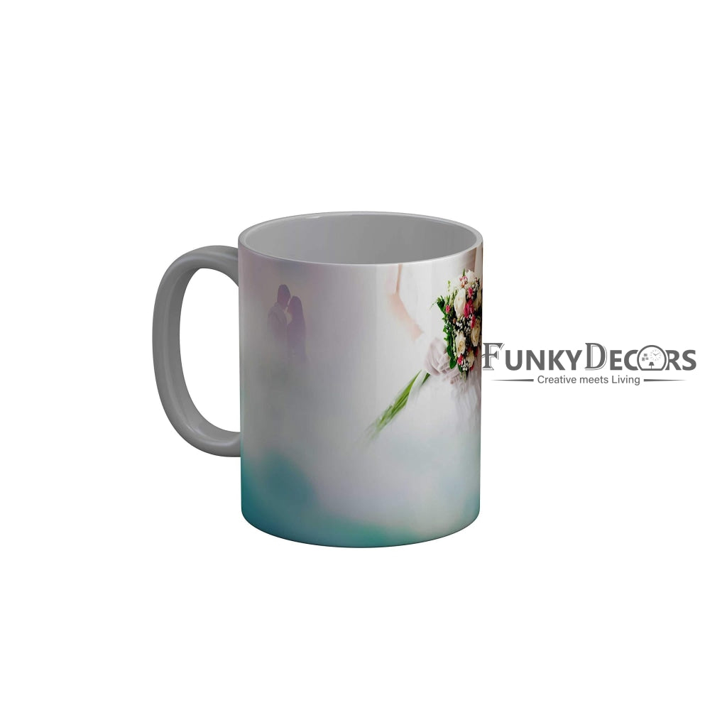 Funkydecors Happy Anniversary Ceramic Mug 350 Ml Multicolor Mugs