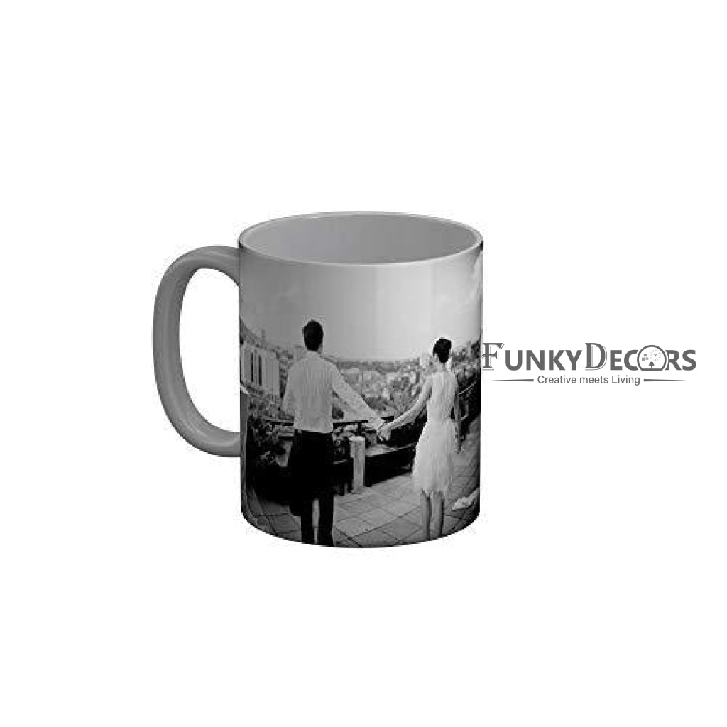 Funkydecors Happy Anniversary Ceramic Mug 350 Ml Multicolor Mugs