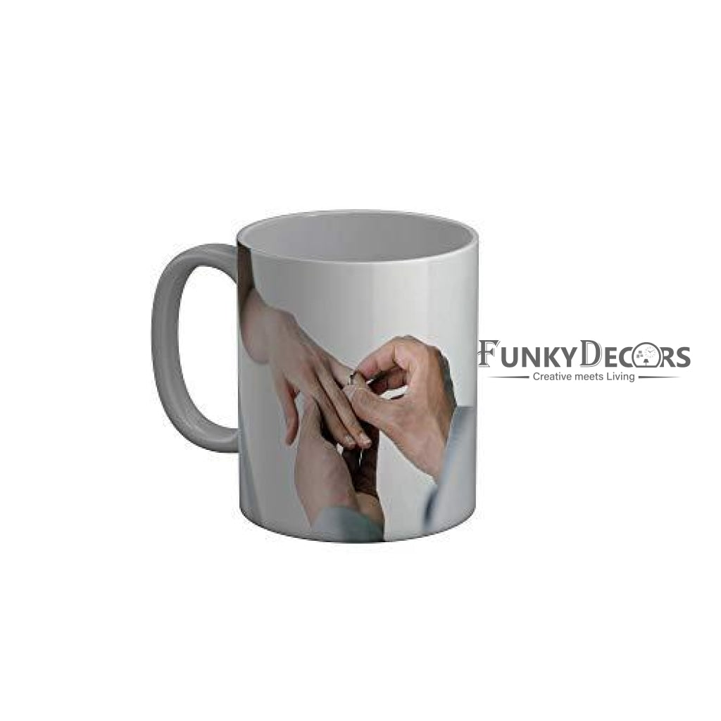 Funkydecors Happy Anniversary Ceramic Mug 350 Ml Multicolor Mugs