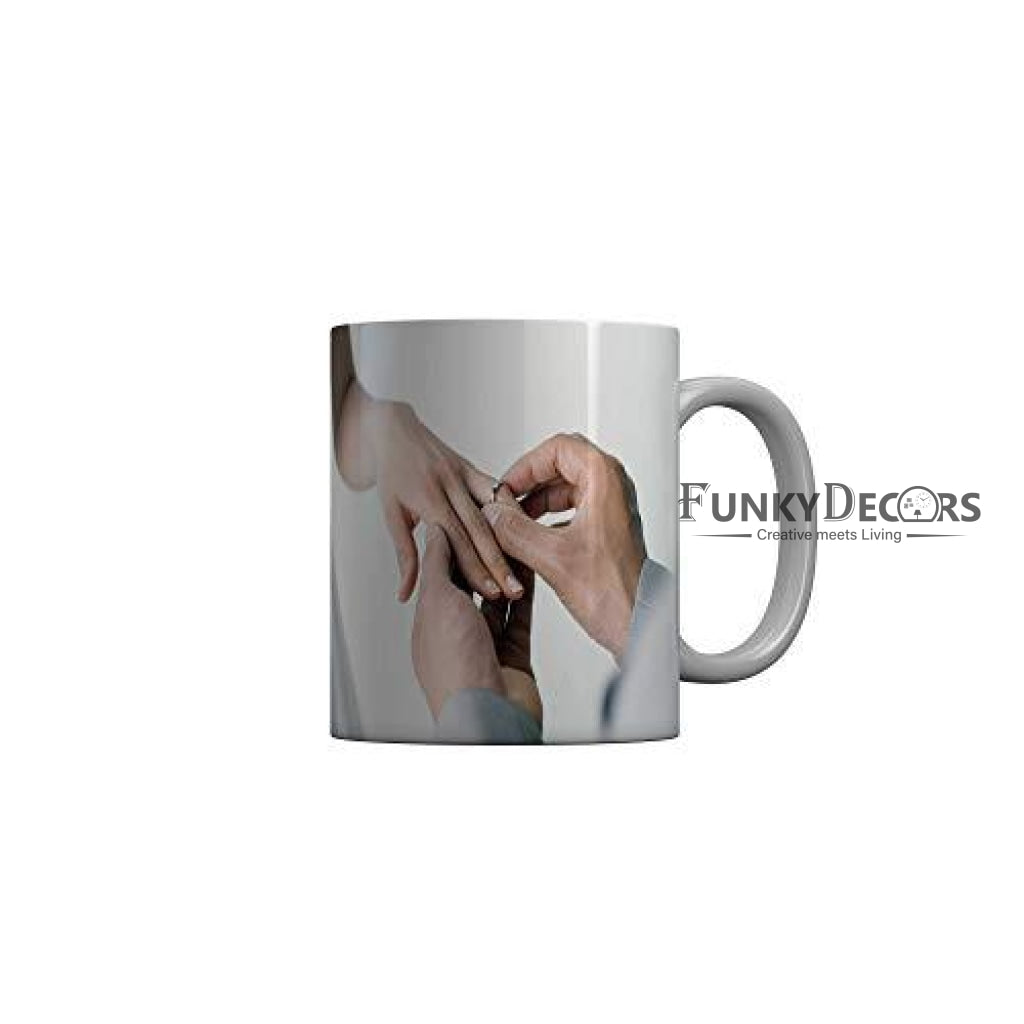 Funkydecors Happy Anniversary Ceramic Mug 350 Ml Multicolor Mugs