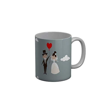 Funkydecors Happy Anniversary Ceramic Mug 350 Ml Multicolor Mugs