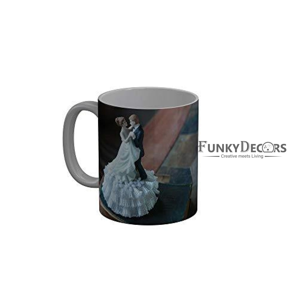 Funkydecors Happy Anniversary Ceramic Mug 350 Ml Multicolor Mugs