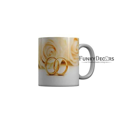 Funkydecors Happy Anniversary Ceramic Mug 350 Ml Multicolor Mugs