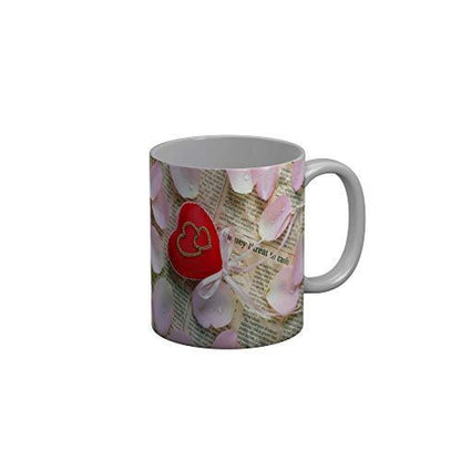 Funkydecors Happy Anniversary Ceramic Mug 350 Ml Multicolor Mugs