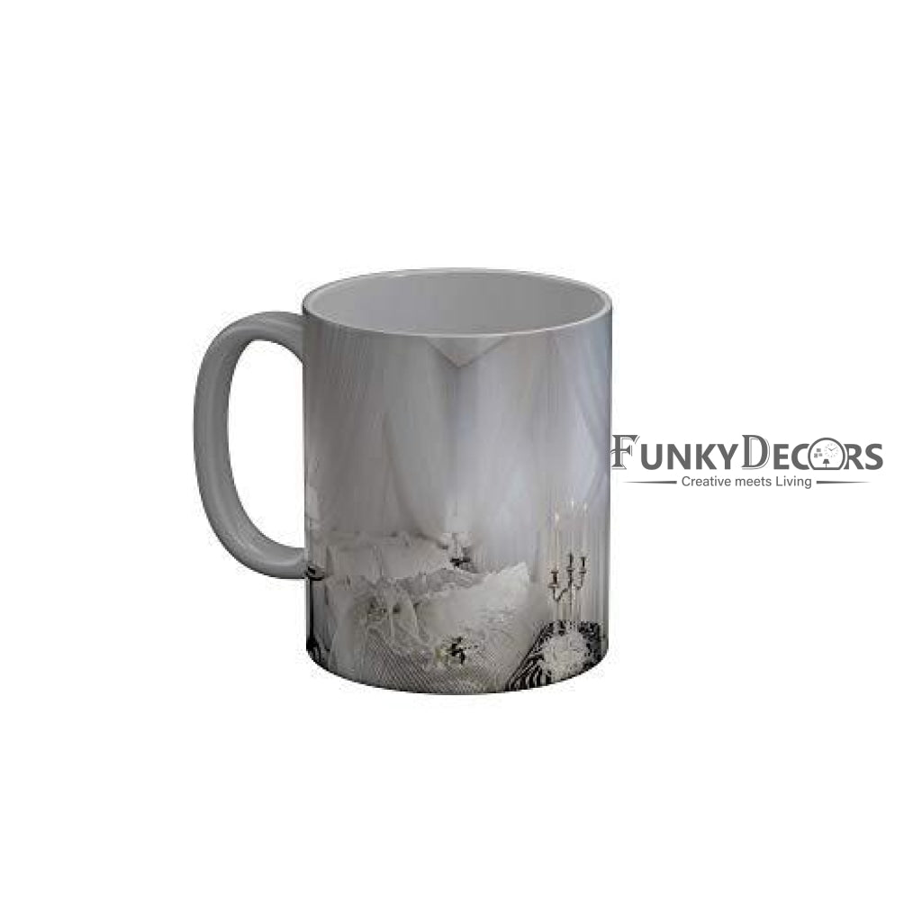 Funkydecors Happy Anniversary Ceramic Mug 350 Ml Multicolor Mugs