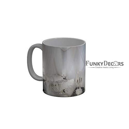 Funkydecors Happy Anniversary Ceramic Mug 350 Ml Multicolor Mugs