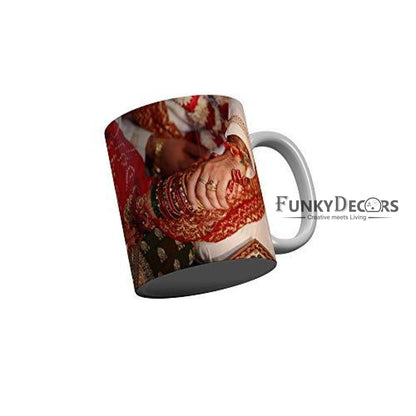 Funkydecors Happy Anniversary Ceramic Mug 350 Ml Multicolor Mugs