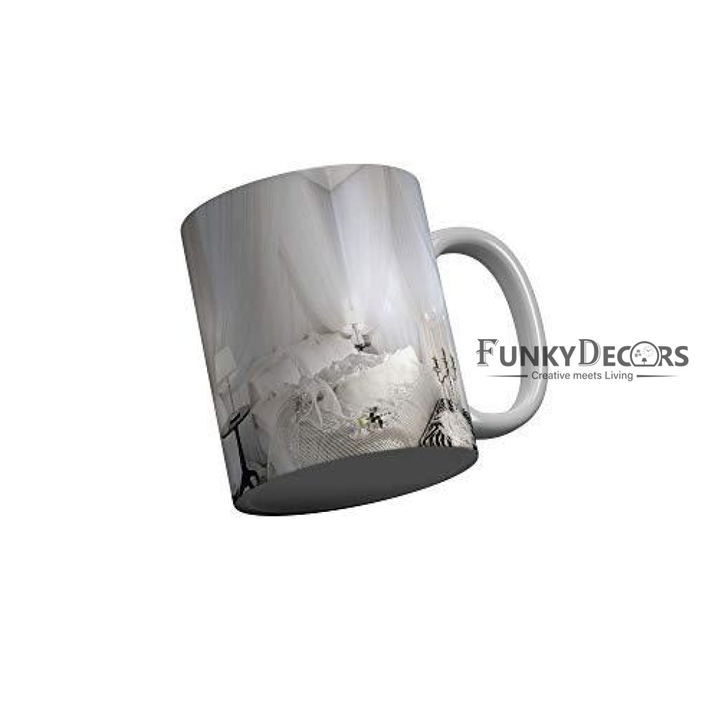 Funkydecors Happy Anniversary Ceramic Mug 350 Ml Multicolor Mugs