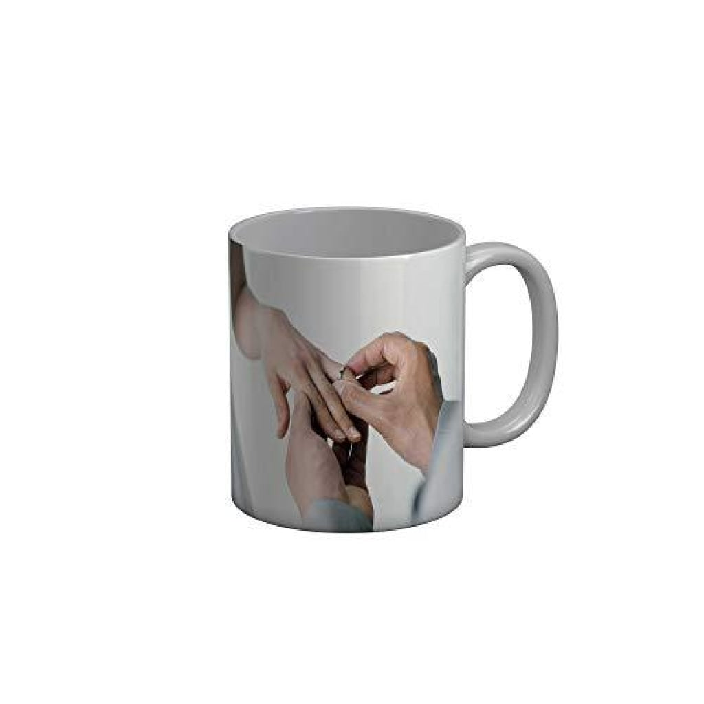 Funkydecors Happy Anniversary Ceramic Mug 350 Ml Multicolor Mugs