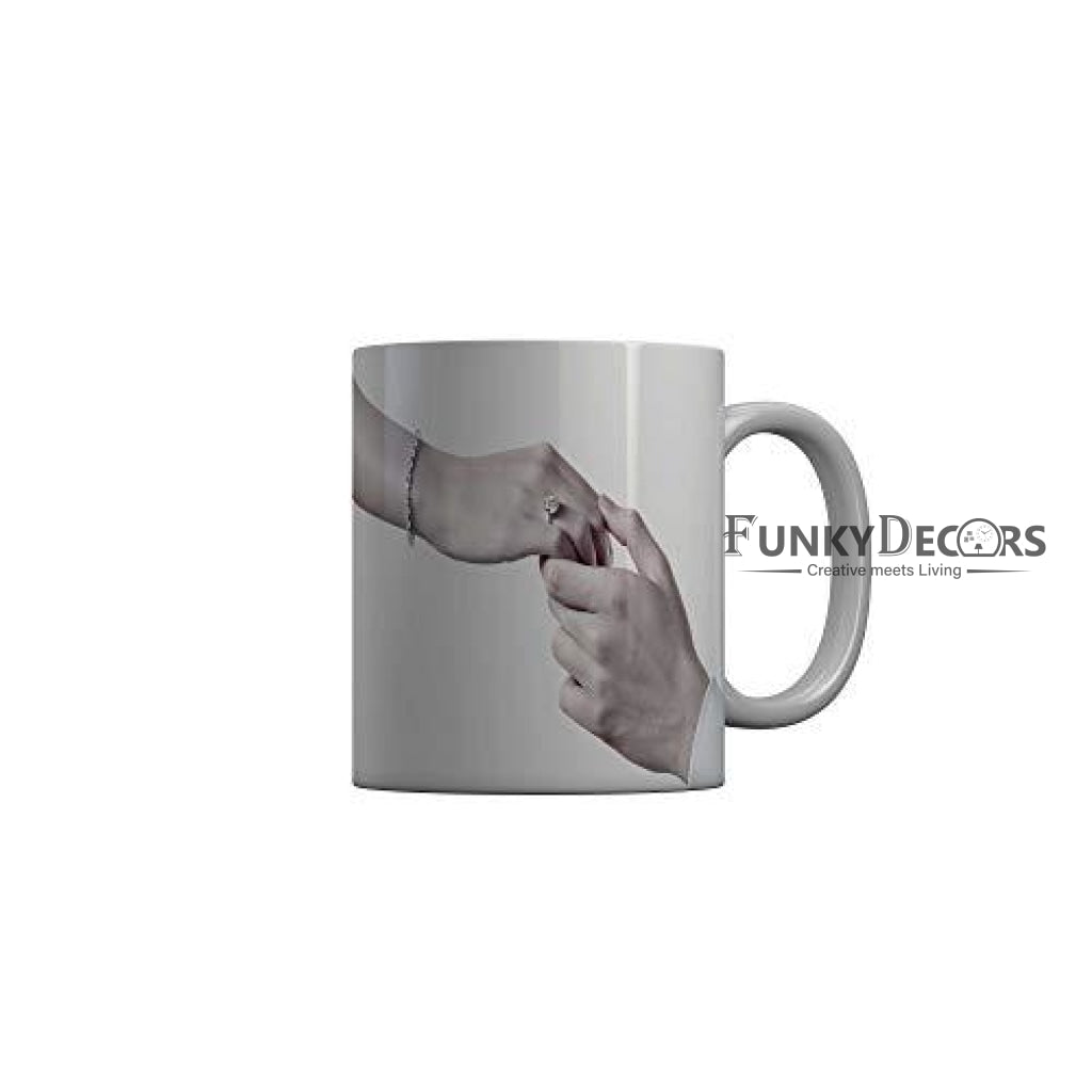 Funkydecors Happy Anniversary Ceramic Mug 350 Ml Multicolor Mugs