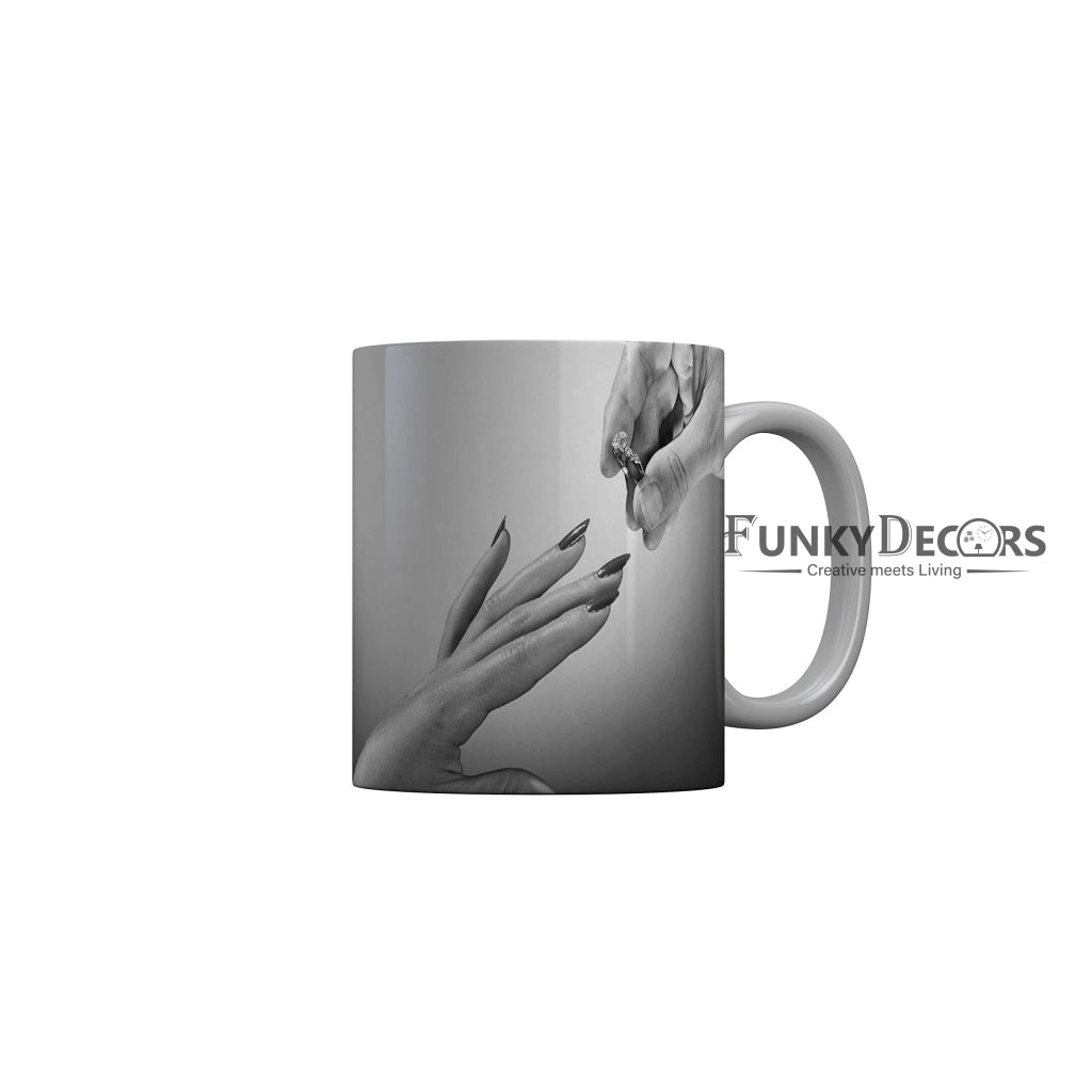 Funkydecors Happy Anniversary Ceramic Mug 350 Ml Multicolor Mugs