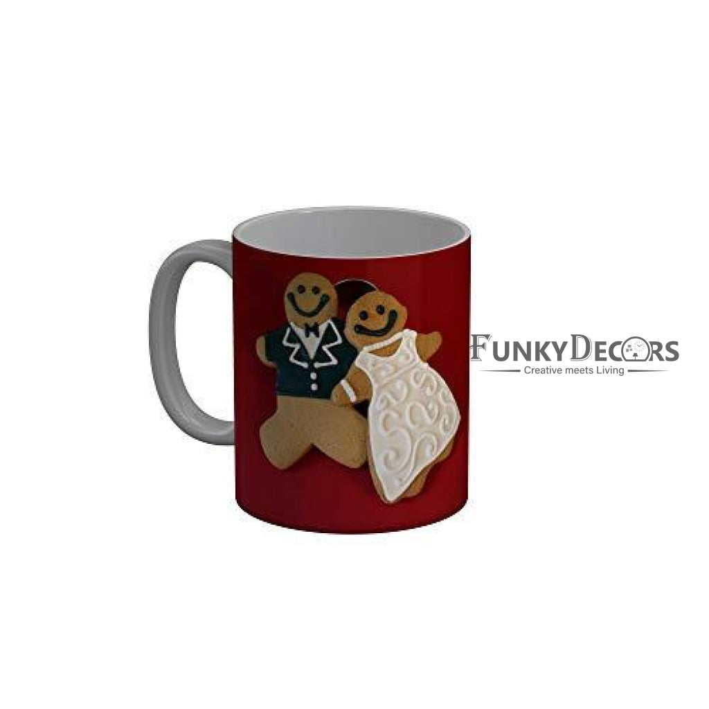 Funkydecors Happy Anniversary Ceramic Mug 350 Ml Multicolor Mugs