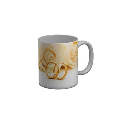 Funkydecors Happy Anniversary Ceramic Mug 350 Ml Multicolor Mugs