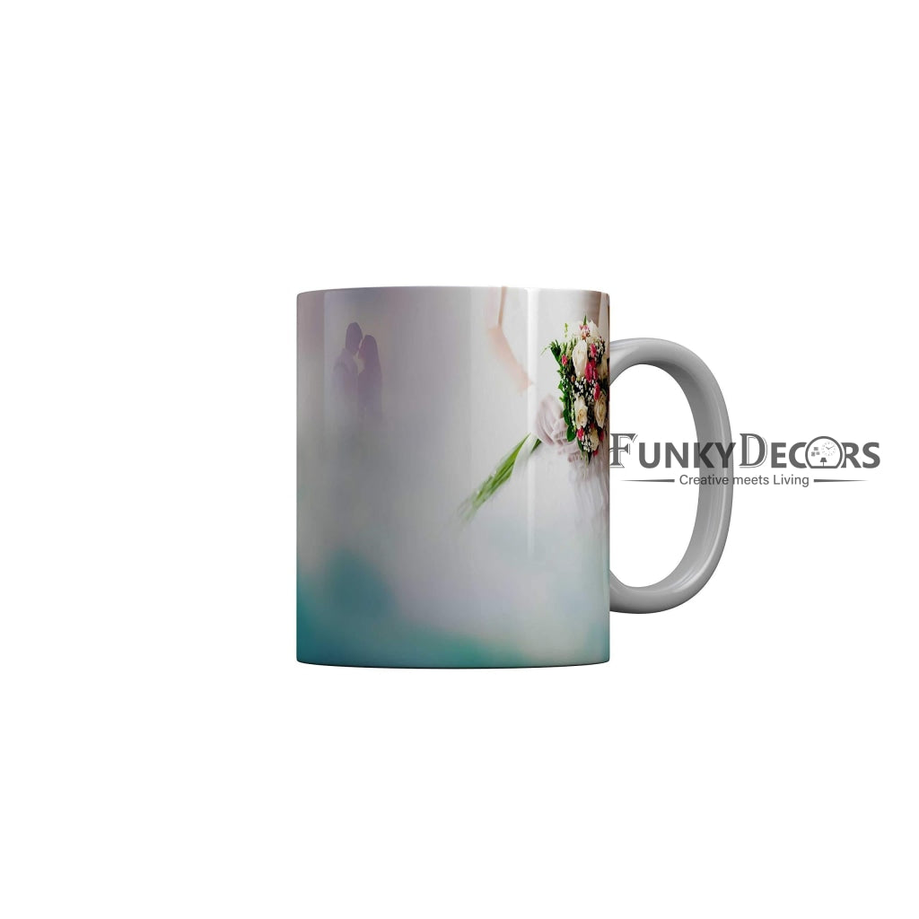 Funkydecors Happy Anniversary Ceramic Mug 350 Ml Multicolor Mugs