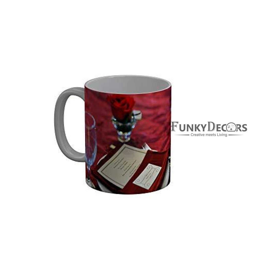 Funkydecors Happy Anniversary Ceramic Mug 350 Ml Multicolor Mugs