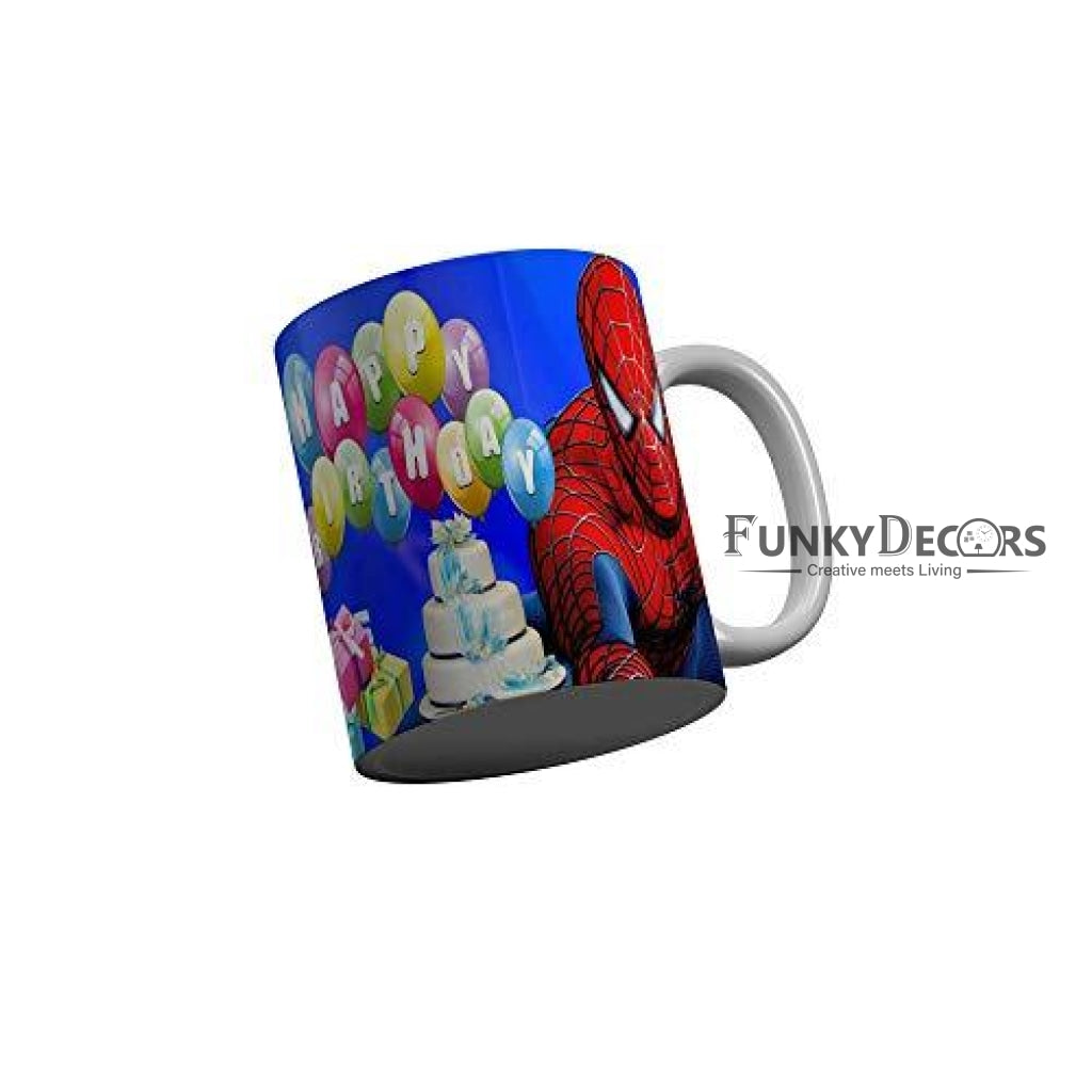 Funkydecors Happy Birtthday Wishes Gift Ceramic Mug 350 Ml Multicolor Mugs