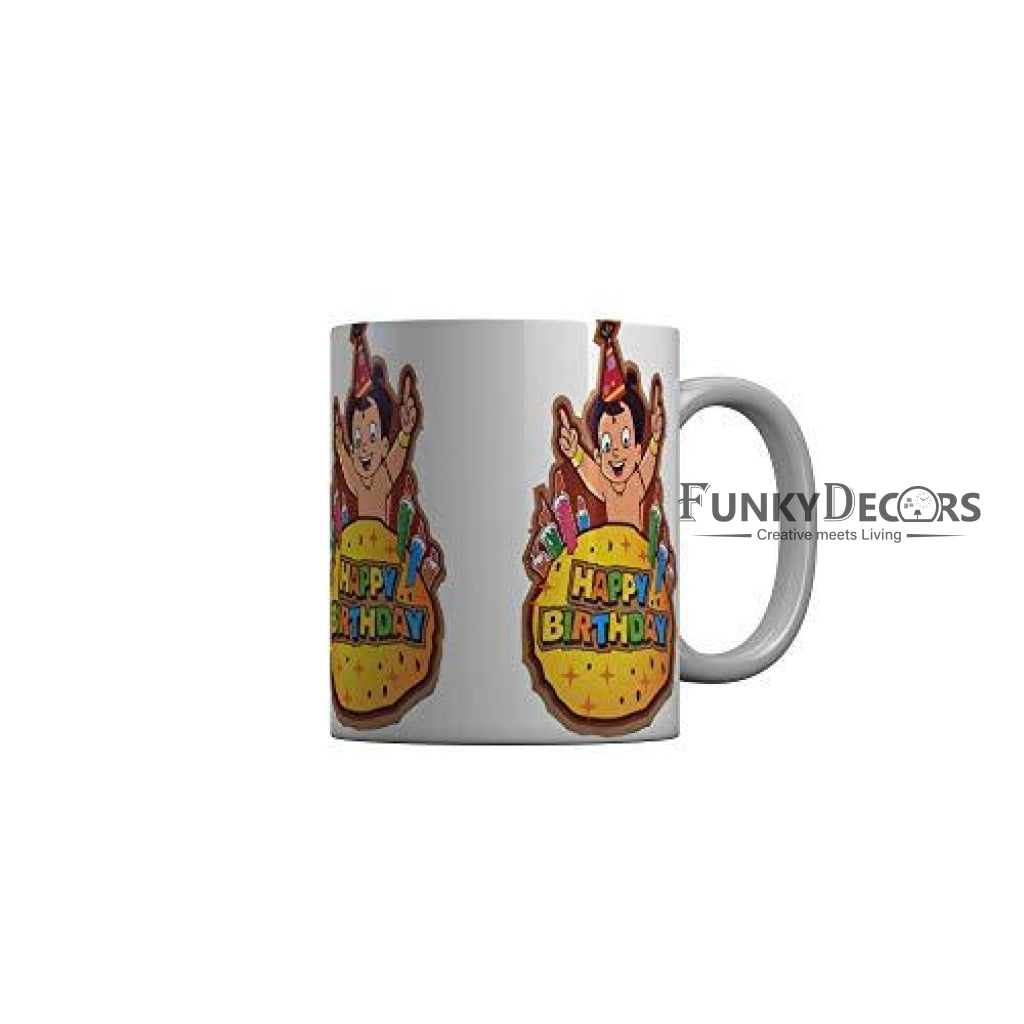 Funkydecors Happy Birtthday Wishes Gift Ceramic Mug 350 Ml Multicolor Mugs