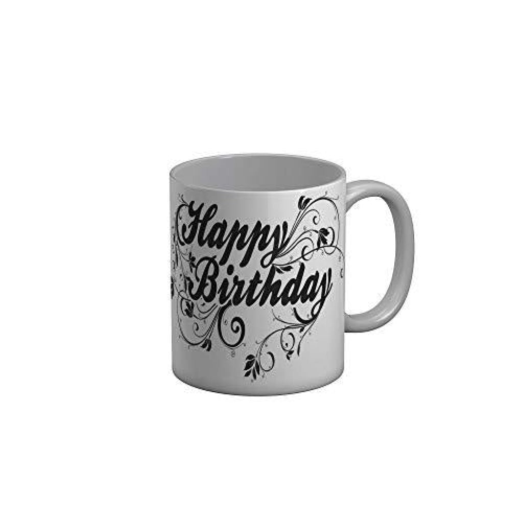 Funkydecors Happy Birtthday Wishes Gift Ceramic Mug 350 Ml Multicolor Mugs