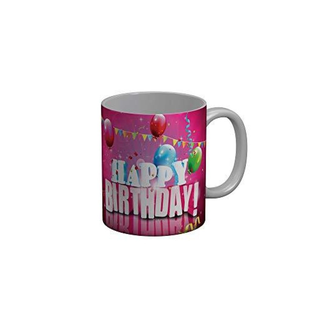 Funkydecors Happy Birtthday Wishes Gift Ceramic Mug 350 Ml Multicolor Mugs