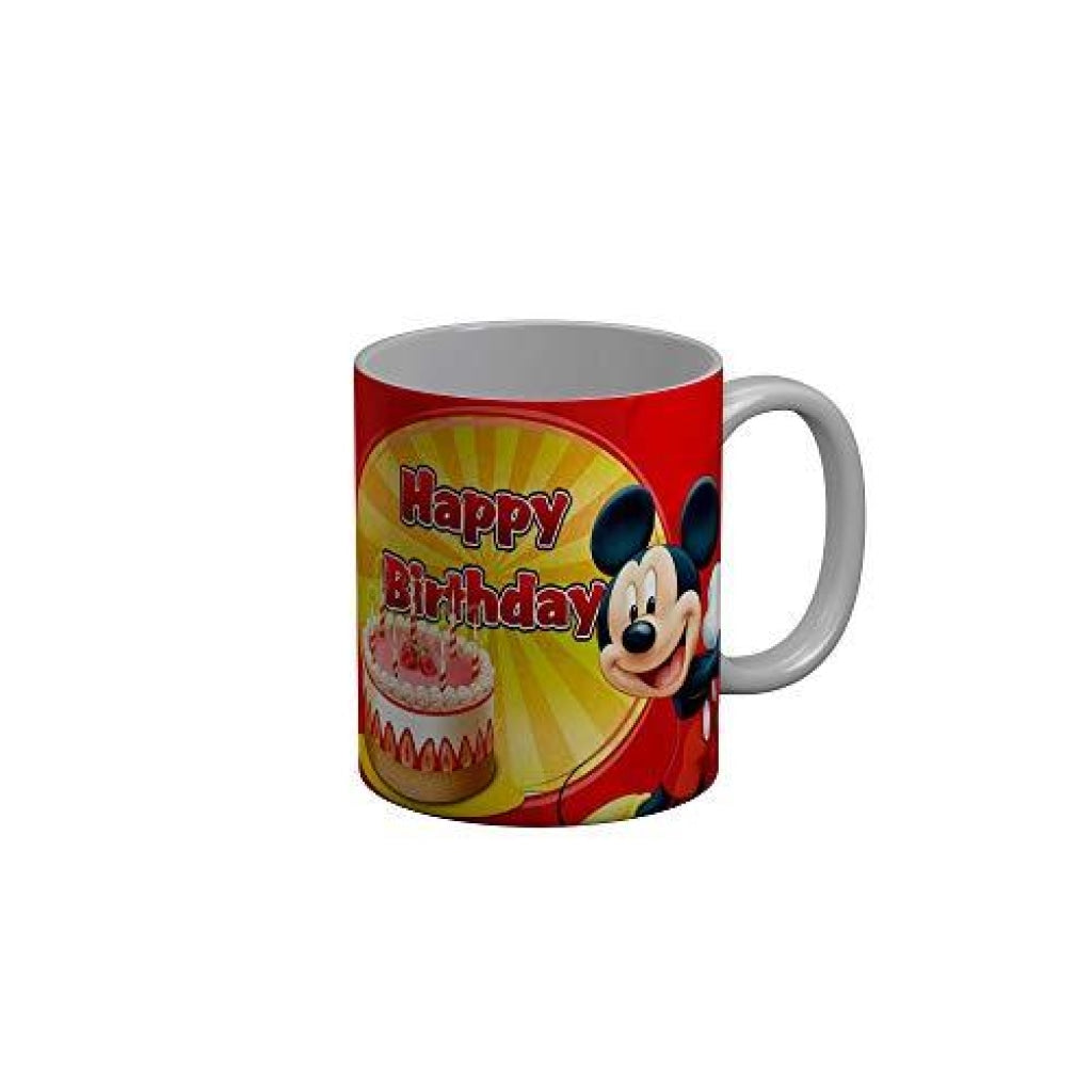 Funkydecors Happy Birtthday Wishes Gift Ceramic Mug 350 Ml Multicolor Mugs