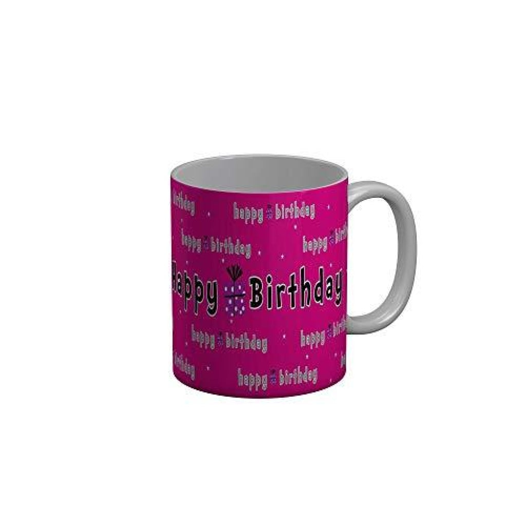 Funkydecors Happy Birtthday Wishes Gift Ceramic Mug 350 Ml Multicolor Mugs