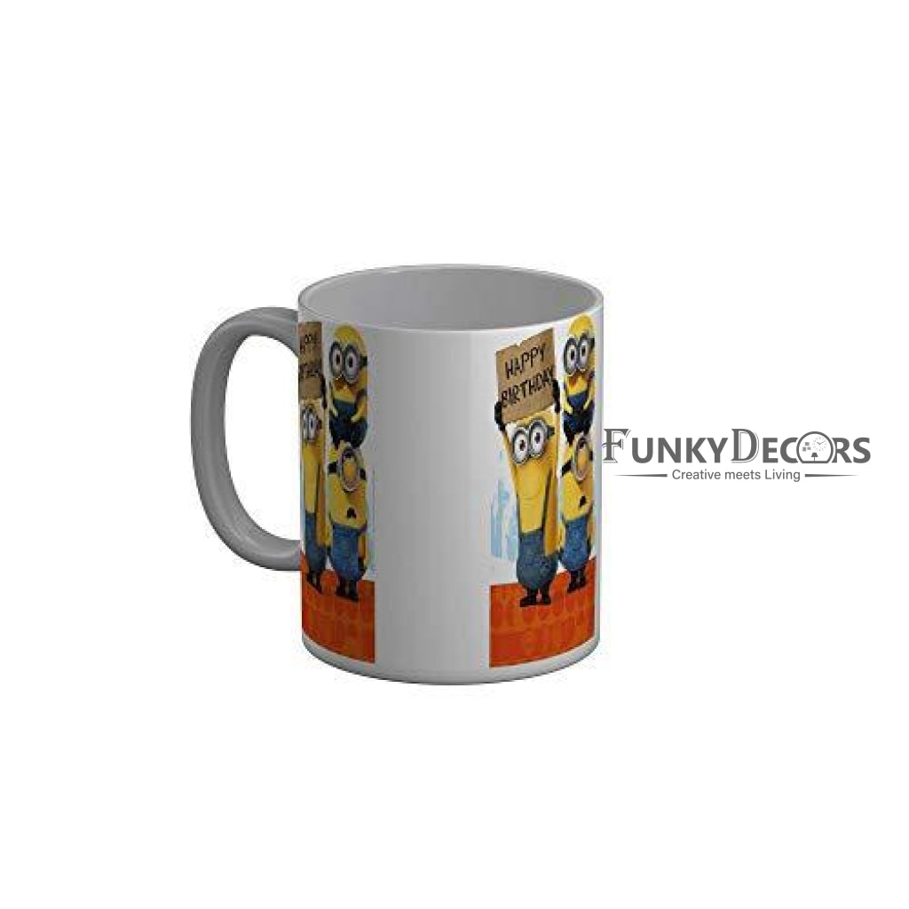 Funkydecors Happy Birtthday Wishes Gift Ceramic Mug 350 Ml Multicolor Mugs