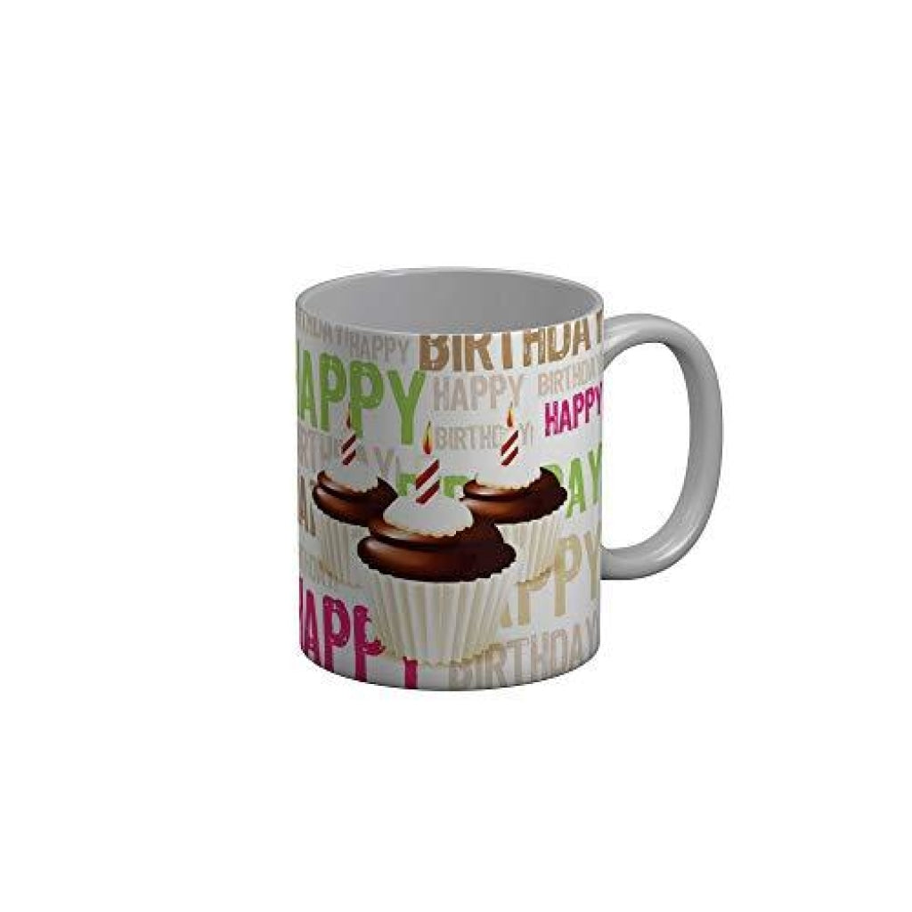 Funkydecors Happy Birtthday Wishes Gift Ceramic Mug 350 Ml Multicolor Mugs
