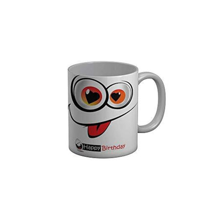 Funkydecors Happy Birtthday Wishes Gift Ceramic Mug 350 Ml Multicolor Mugs