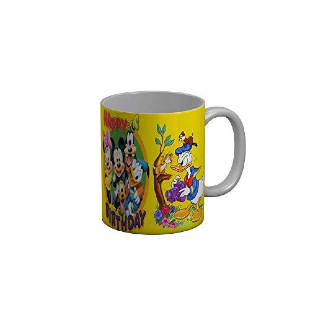 Funkydecors Happy Birtthday Wishes Gift Ceramic Mug 350 Ml Multicolor Mugs