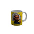 FunkyDecors He Awesome Square Yellow Funny Quotes Ceramic Coffee Mug, 350 ml