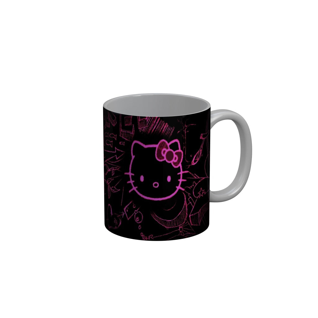 FunkyDecors Hello Kitty Black Cartoon Ceramic Coffee Mug