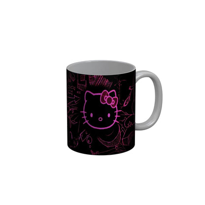 FunkyDecors Hello Kitty Black Cartoon Ceramic Coffee Mug