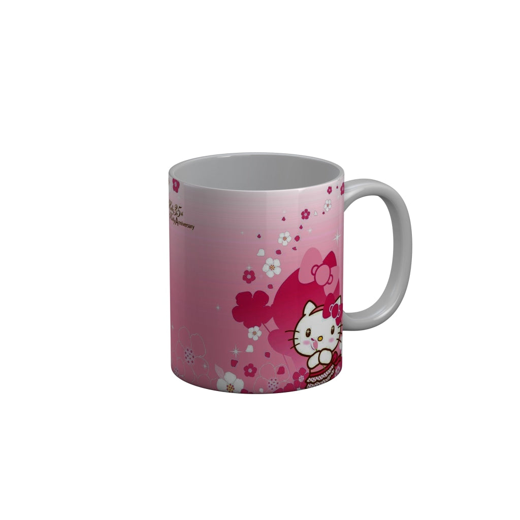 FunkyDecors Hello Kitty Pink Cartoon Ceramic Coffee Mug