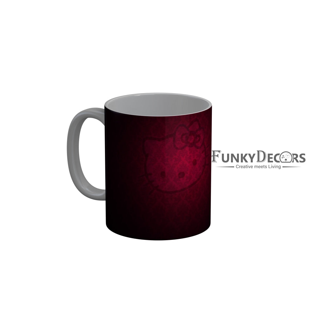 FunkyDecors Hello Kitty Pink Cartoon Ceramic Coffee Mug