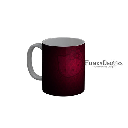 FunkyDecors Hello Kitty Pink Cartoon Ceramic Coffee Mug