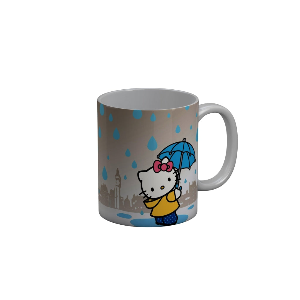 FunkyDecors Hello Kitty Rainy Season Cartoon Ceramic Coffee Mug