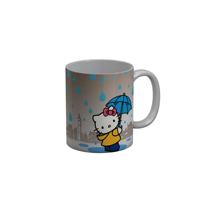 FunkyDecors Hello Kitty Rainy Season Cartoon Ceramic Coffee Mug