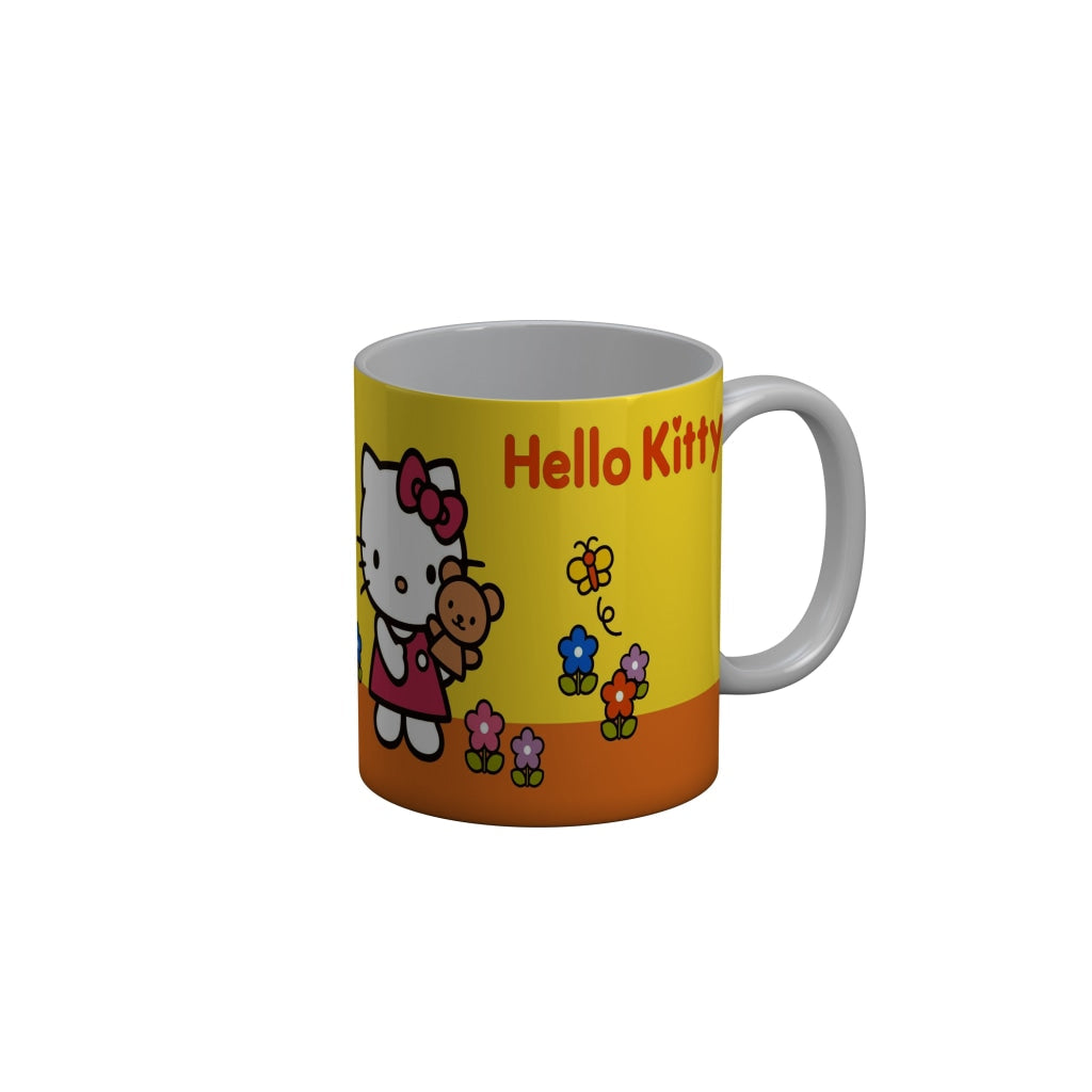 FunkyDecors Hello Kitty with Teddy Cartoon Ceramic Coffee Mug