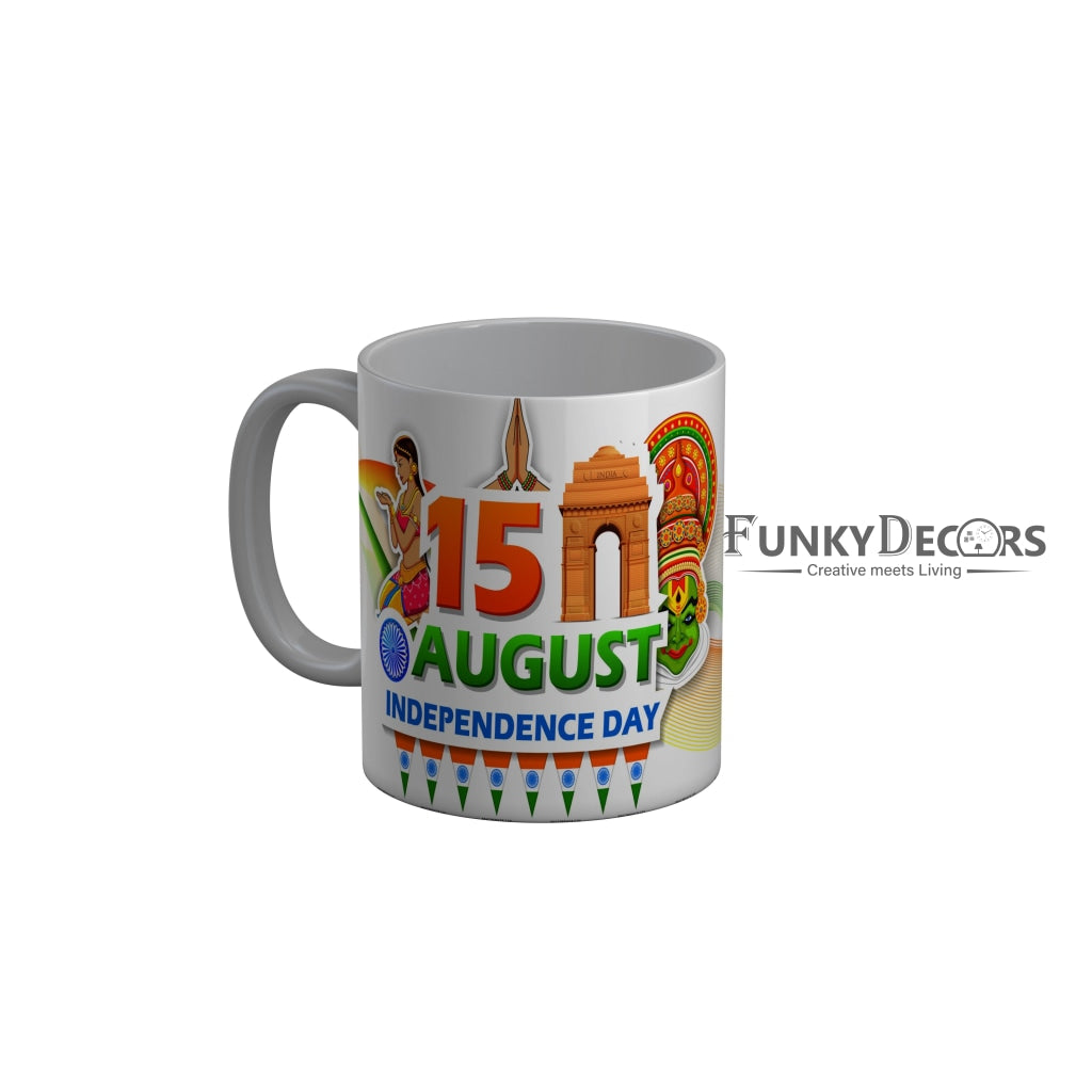 FunkyDecors Independence Day 15th August Wishes Ceramic Coffee Mug