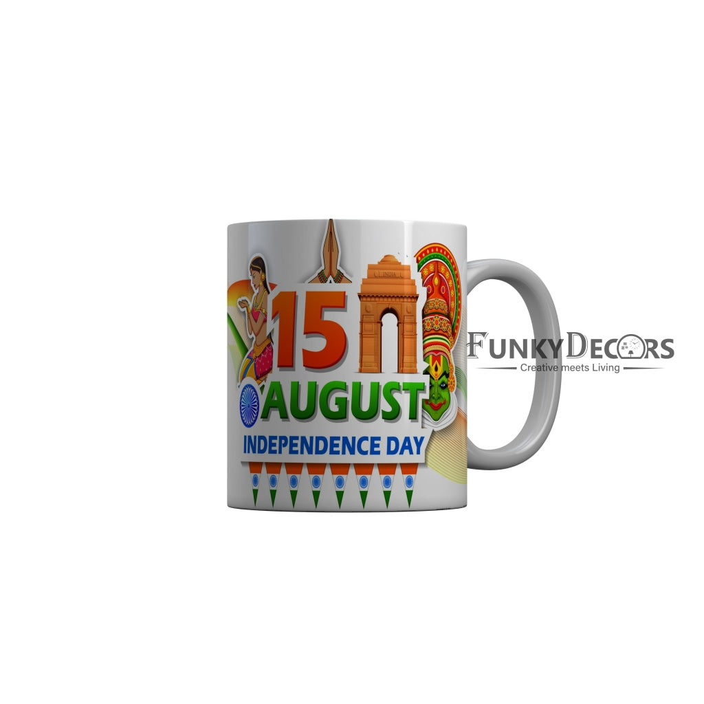 FunkyDecors Independence Day 15th August Wishes Ceramic Coffee Mug