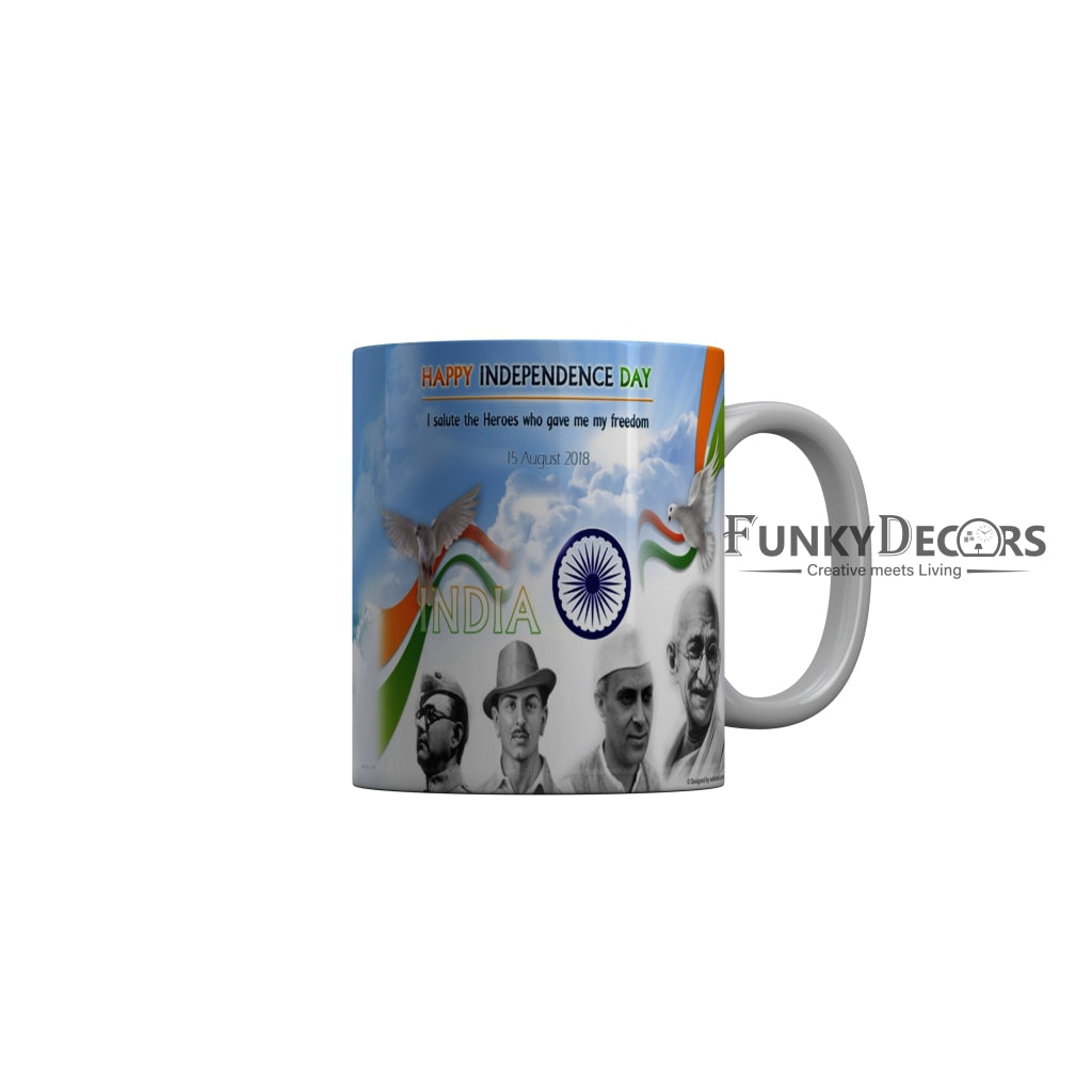 FunkyDecors Independence Day 15th August Wishes Ceramic Coffee Mug