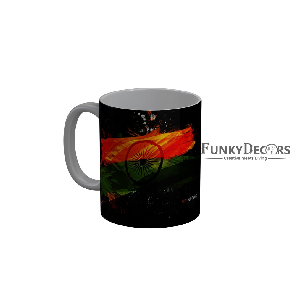 FunkyDecors Independence Day 15th August Wishes Ceramic Coffee Mug