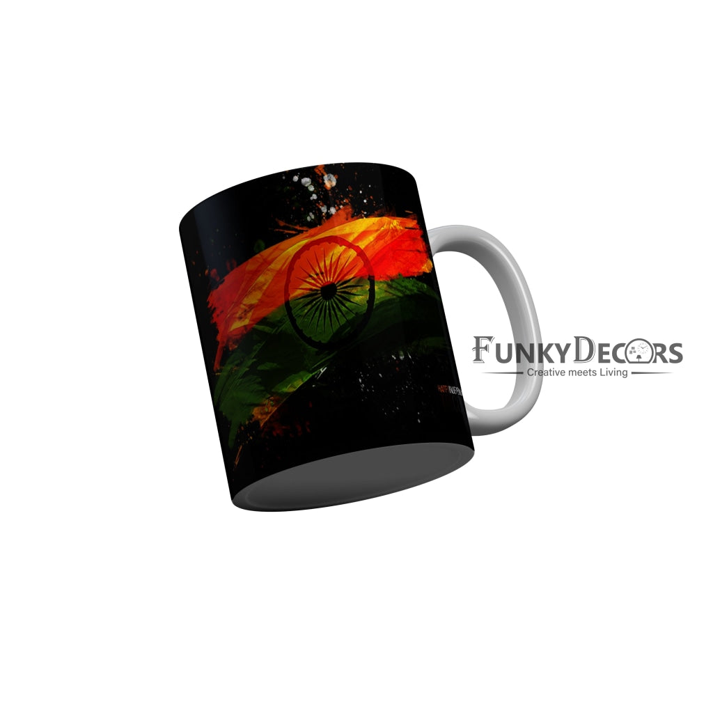 FunkyDecors Independence Day 15th August Wishes Ceramic Coffee Mug