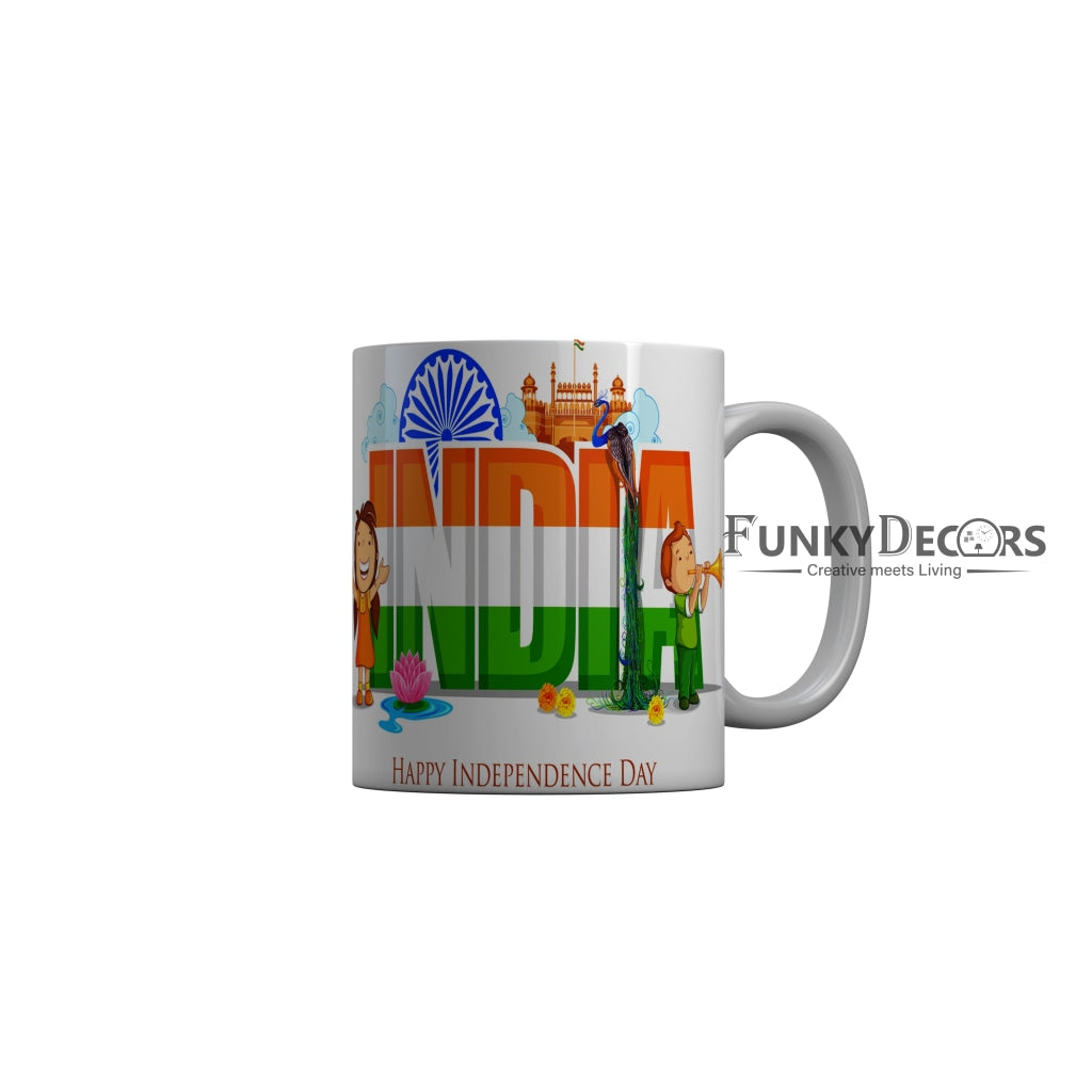 FunkyDecors Independence Day 15th August Wishes Ceramic Coffee Mug