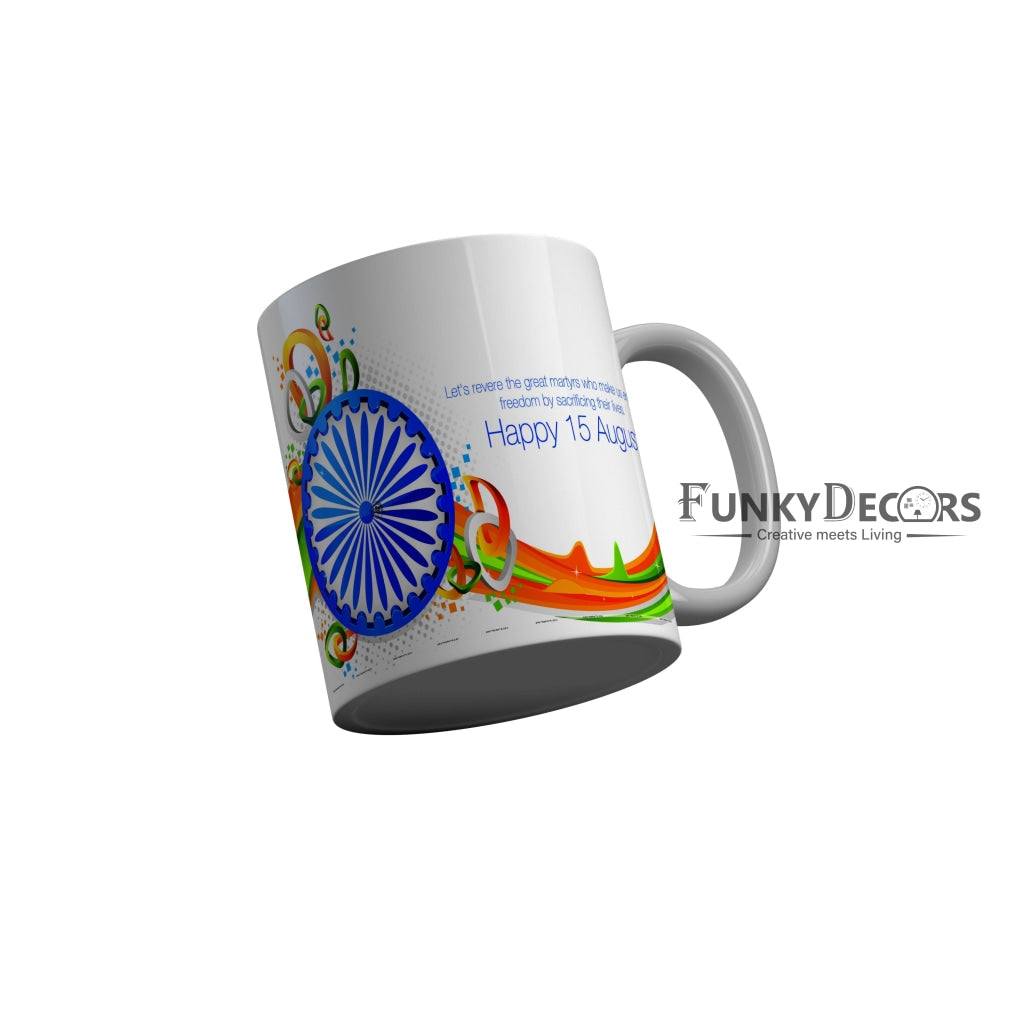 FunkyDecors Independence Day 15th August Wishes Ceramic Coffee Mug