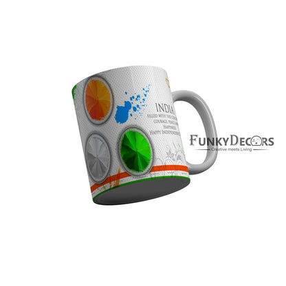 FunkyDecors Independence Day 15th August Wishes Ceramic Coffee Mug