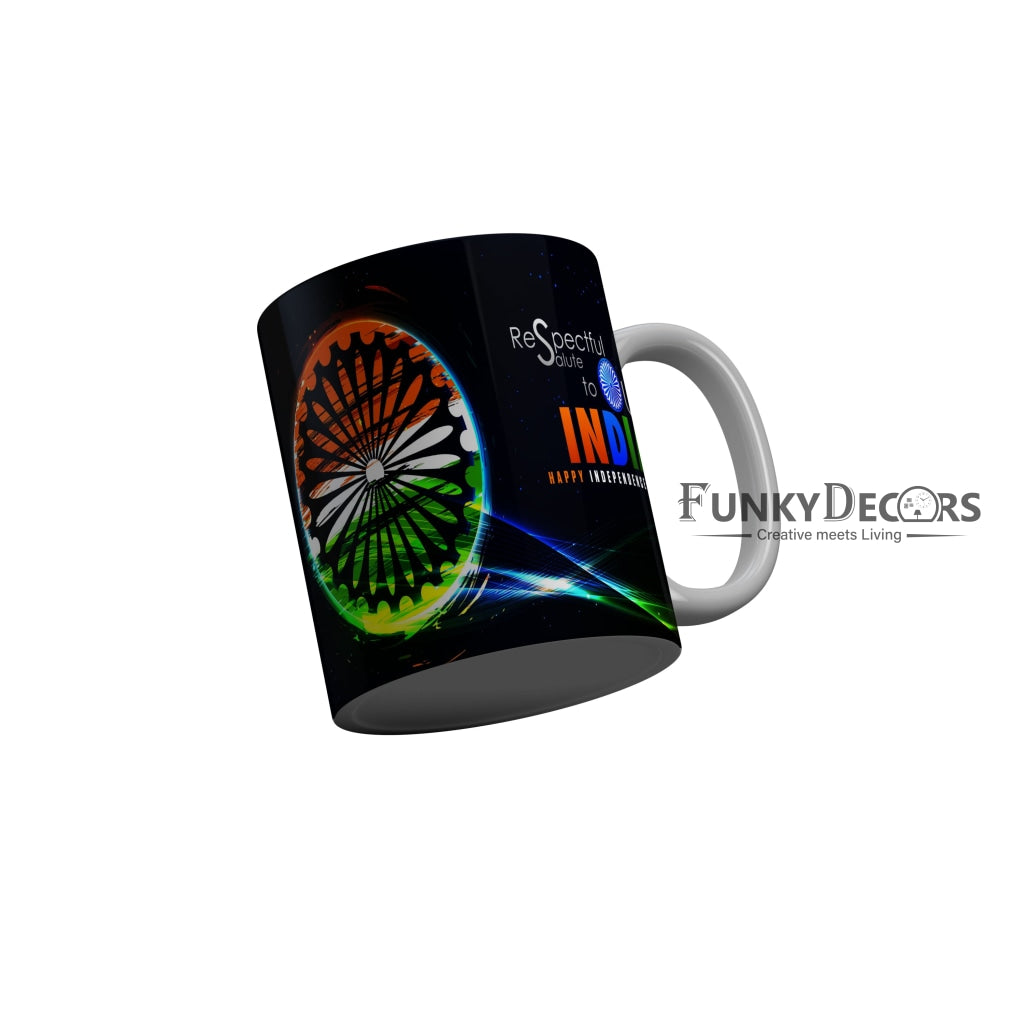 FunkyDecors Independence Day 15th August Wishes Ceramic Coffee Mug