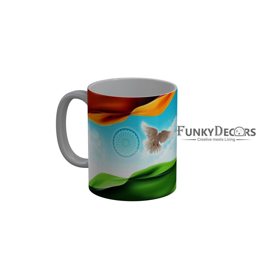 FunkyDecors Independence Day 15th August Wishes Ceramic Coffee Mug